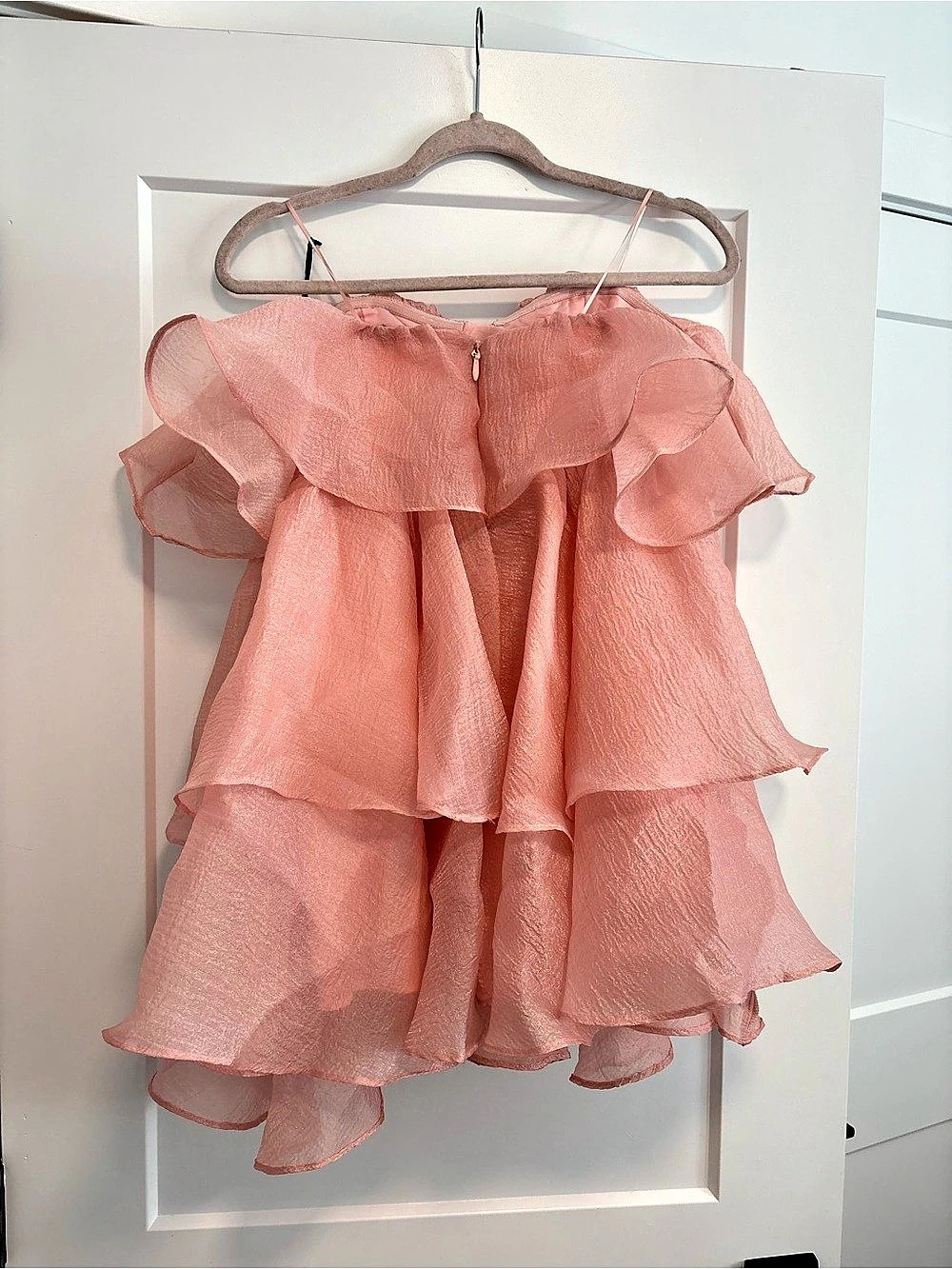 Klesis Ruffle Mini Dress in Pink Size Medium NWT - Picture 2 of 4
